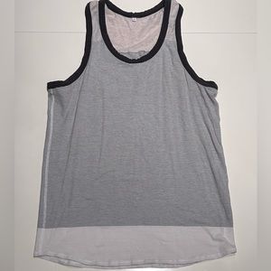 Lululemon Men’s Dark Gray + Stripe Tank Top, Medium